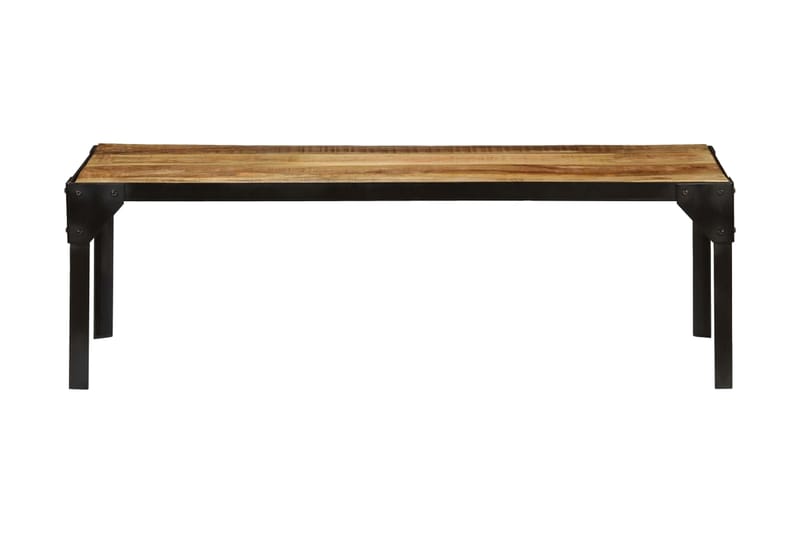 Salongbord heltre mango og stål 110 cm - Sofabord