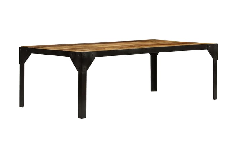 Salongbord heltre mango og stål 110 cm - Møbler - Bord - Sofabord