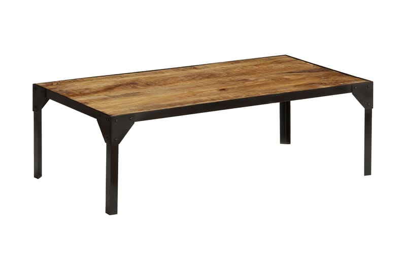 Salongbord heltre mango og stål 110 cm - Møbler - Bord - Sofabord