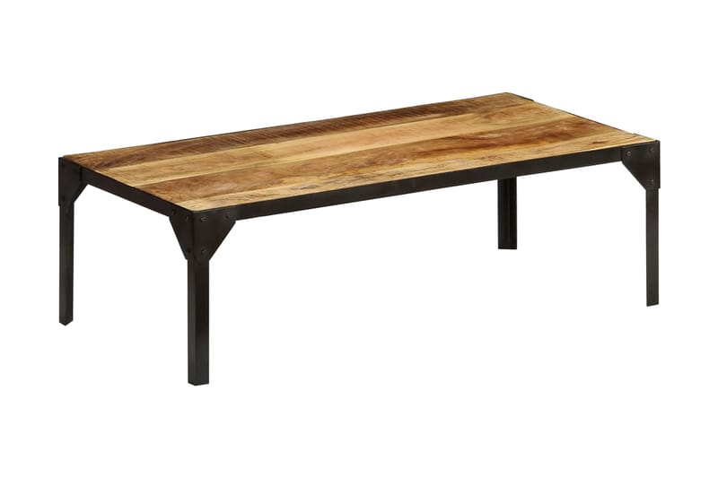 Salongbord heltre mango og stål 110 cm - Møbler - Bord - Sofabord