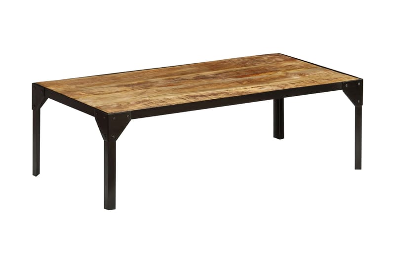 Salongbord heltre mango og stål 110 cm - Møbler - Bord - Sofabord