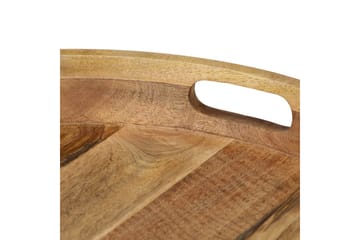 Salongbord heltre mango og stål 50x40 cm - Møbler - Bord - Sofabord
