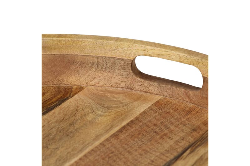Salongbord heltre mango og stål 50x40 cm - Møbler - Bord - Sofabord