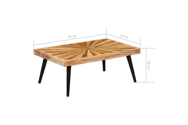 Salongbord heltre mangotre 90x55x36 cm - Møbler - Bord - Sofabord