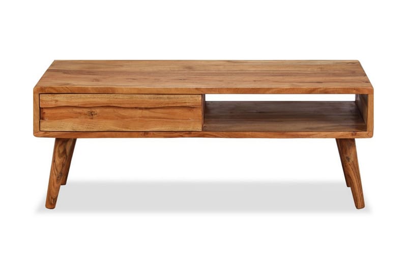 Salongbord heltre med utskåret skuff 100x50x40 cm - Akasie - Møbler - Bord - Sofabord