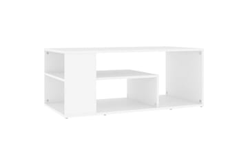 Salongbord hvit 100x50x40 cm sponplate - Hvit - Møbler - Bord - Sofabord
