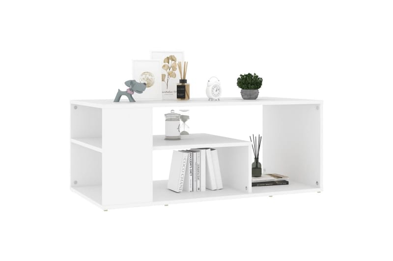 Salongbord hvit 100x50x40 cm sponplate - Hvit - Møbler - Bord - Sofabord