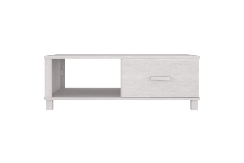 Salongbord hvit 100x55x35 cm heltre furu - Hvit - Møbler - Bord - Sofabord