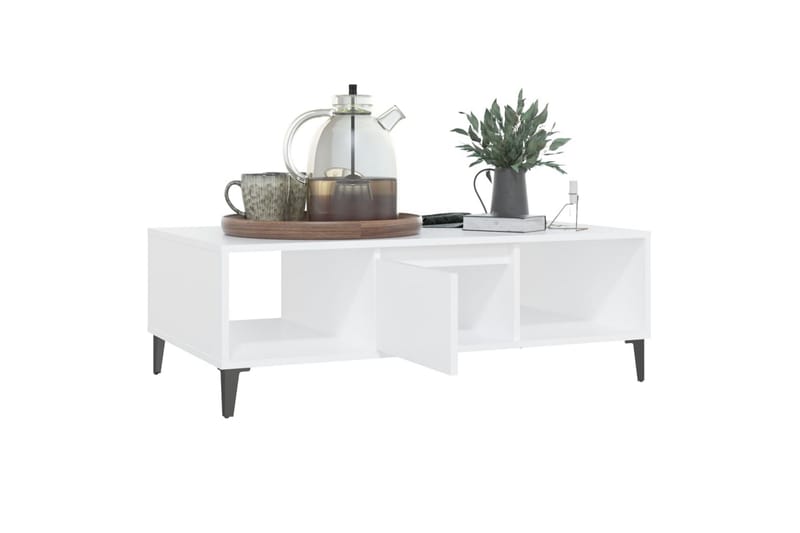 Salongbord hvit 103,5x60x35 cm sponplate - Hvit - Møbler - Bord - Sofabord