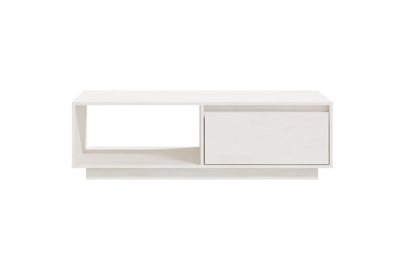 Salongbord hvit 110x50x33,5 cm heltre furu - Hvit - Sofabord