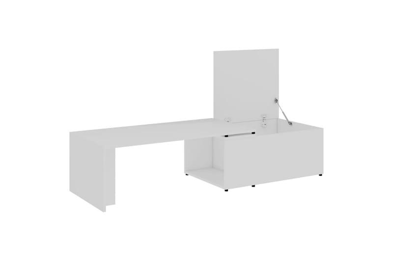 Salongbord hvit 150x50x35 cm sponplate - Hvit - Møbler - Bord - Sofabord