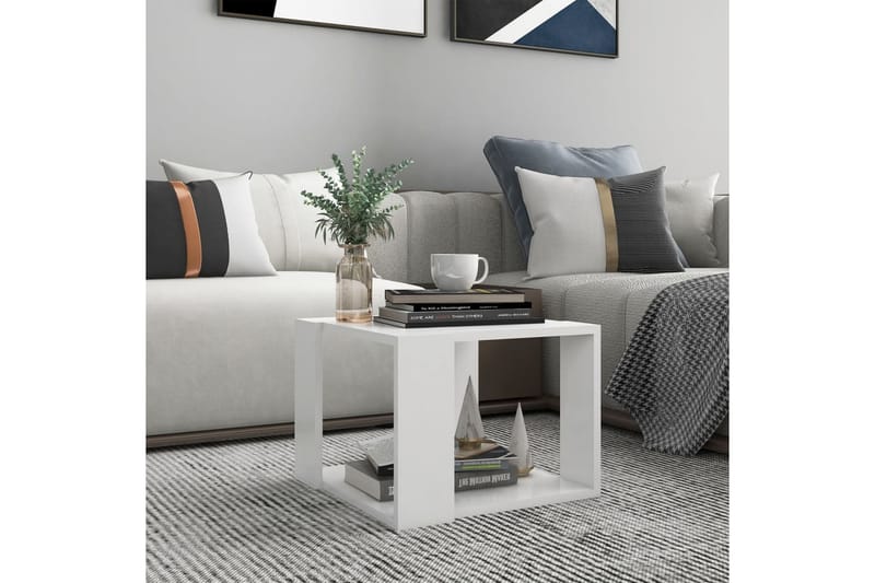 Salongbord hvit 40x40x30 cm sponplate - Hvit - Sofabord