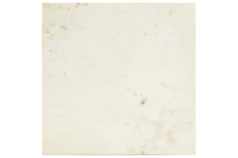 Salongbord hvit 40x40x35 cm ekte stein med marmorstruktur - Sofabord
