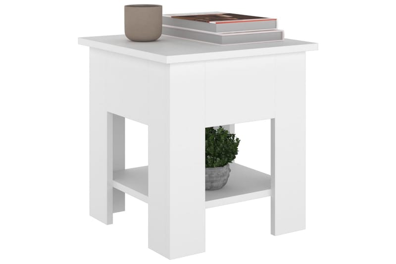 Salongbord hvit 40x40x42 cm konstruert tre - Hvit - Møbler - Bord - Sofabord