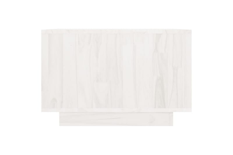 Salongbord hvit 50x50x33,5 cm heltre furu - Hvit - Sofabord