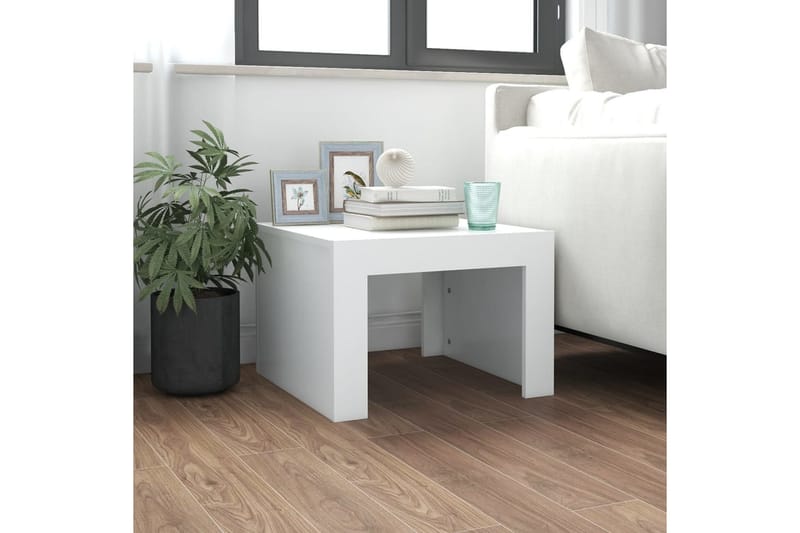 Salongbord hvit 50x50x35 cm sponplate - Hvit - Møbler - Bord - Sofabord