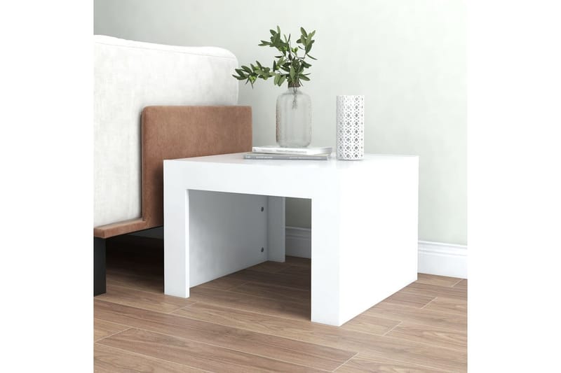 Salongbord hvit 50x50x35 cm sponplate - Hvit - Møbler - Bord - Sofabord