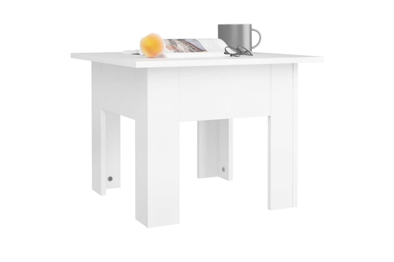 Salongbord hvit 55x55x42 cm sponplate - Hvit - Møbler - Bord - Sofabord