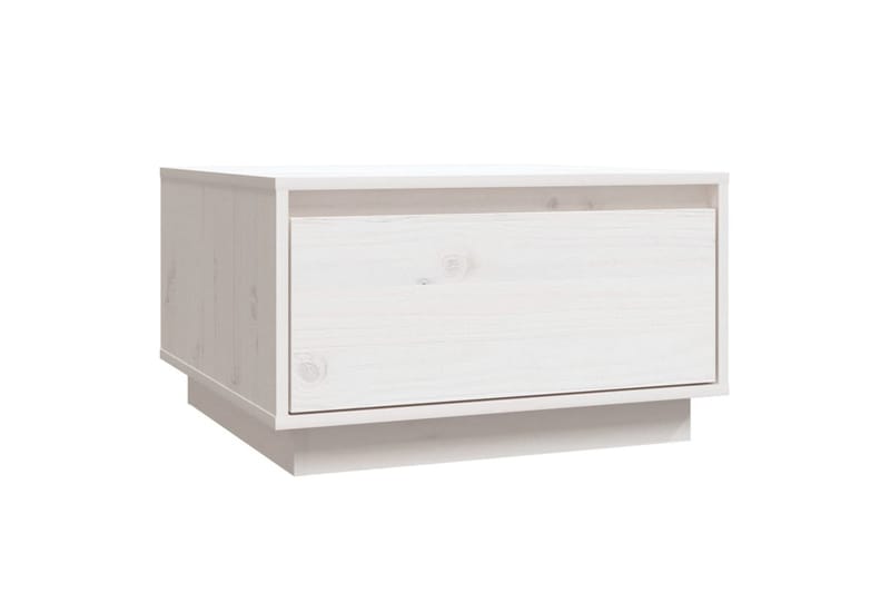 Salongbord hvit 55x56x32 cm heltre furu - Hvit - Møbler - Bord - Sofabord