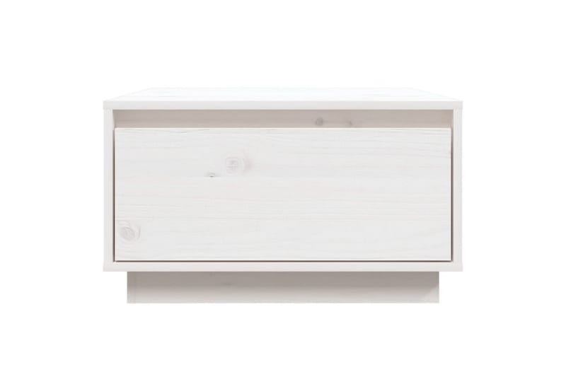 Salongbord hvit 55x56x32 cm heltre furu - Hvit - Sofabord