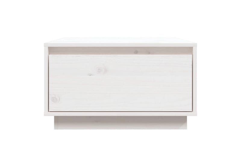 Salongbord hvit 55x56x32 cm heltre furu - Hvit - Møbler - Bord - Sofabord
