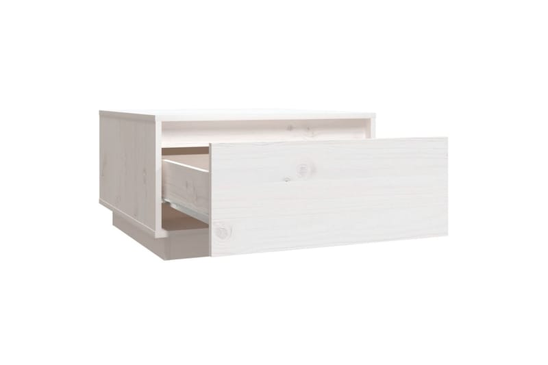 Salongbord hvit 55x56x32 cm heltre furu - Hvit - Møbler - Bord - Sofabord