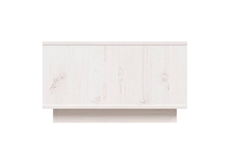 Salongbord hvit 55x56x32 cm heltre furu - Hvit - Sofabord