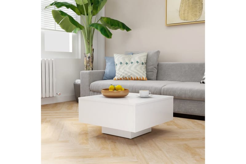 Salongbord hvit 60x60x31,5 cm sponplate - Hvit - Møbler - Bord - Sofabord