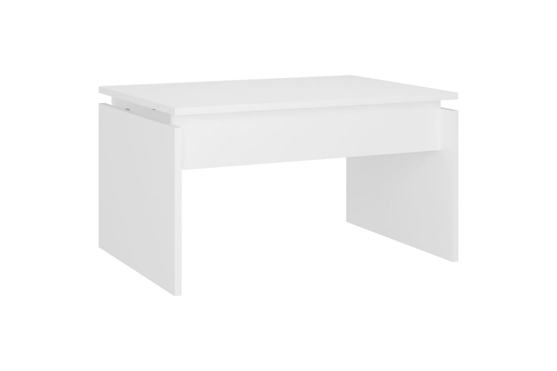 Salongbord hvit 68x50x38 cm sponplate - Hvit - Møbler - Bord - Sofabord