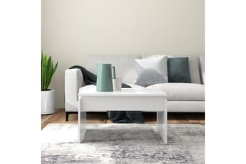 Salongbord hvit 68x50x38 cm sponplate - Hvit - Møbler - Bord - Sofabord