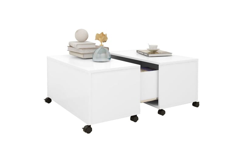 Salongbord hvit 75x75x38 cm sponplate - Hvit - Møbler - Bord - Sofabord