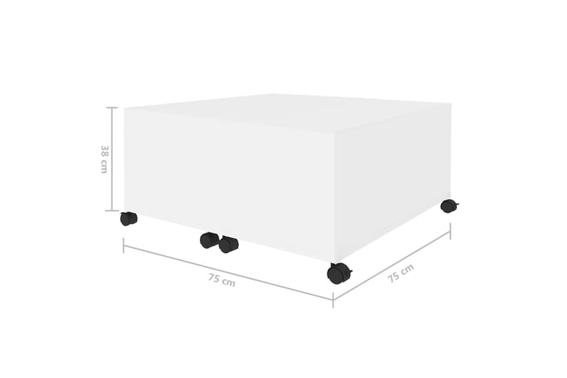 Salongbord hvit 75x75x38 cm sponplate - Hvit - Møbler - Bord - Sofabord