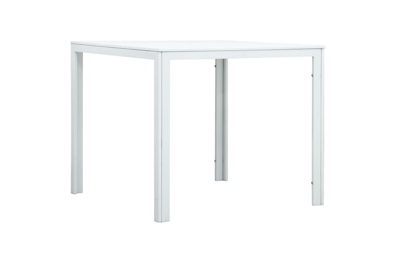 Salongbord hvit 78x78x74 cm HDPE treutseende - Møbler - Bord - Sofabord