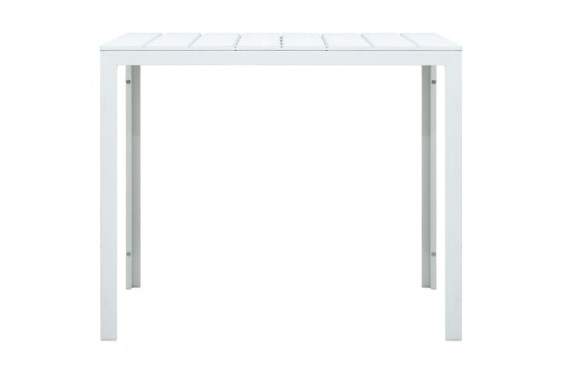 Salongbord hvit 78x78x74 cm HDPE treutseende - Møbler - Bord - Sofabord