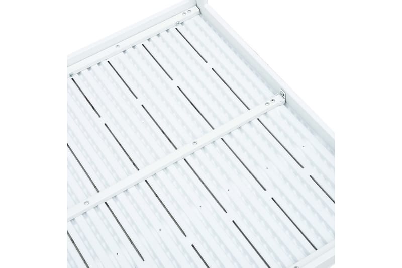 Salongbord hvit 78x78x74 cm HDPE treutseende - Møbler - Bord - Sofabord