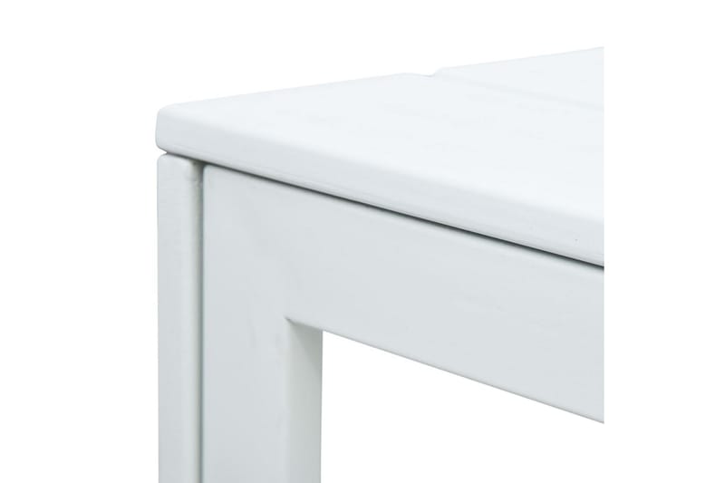 Salongbord hvit 78x78x74 cm HDPE treutseende - Møbler - Bord - Sofabord