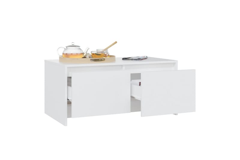 Salongbord hvit 90x50x41,5 cm sponplate - Hvit - Møbler - Bord - Sofabord