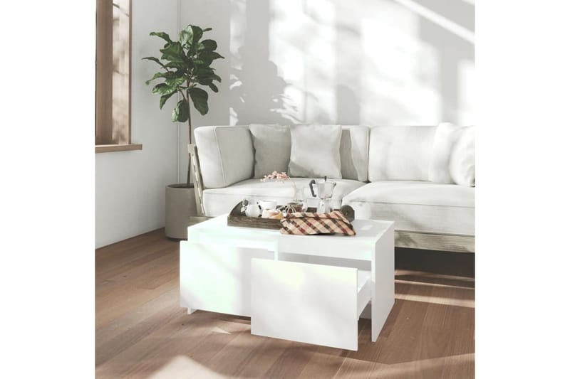 Salongbord hvit 90x50x41,5 cm sponplate - Hvit - Møbler - Bord - Sofabord
