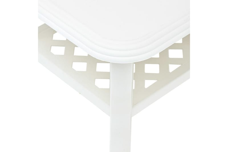 Salongbord hvit 90x60x46 cm plast - Sofabord