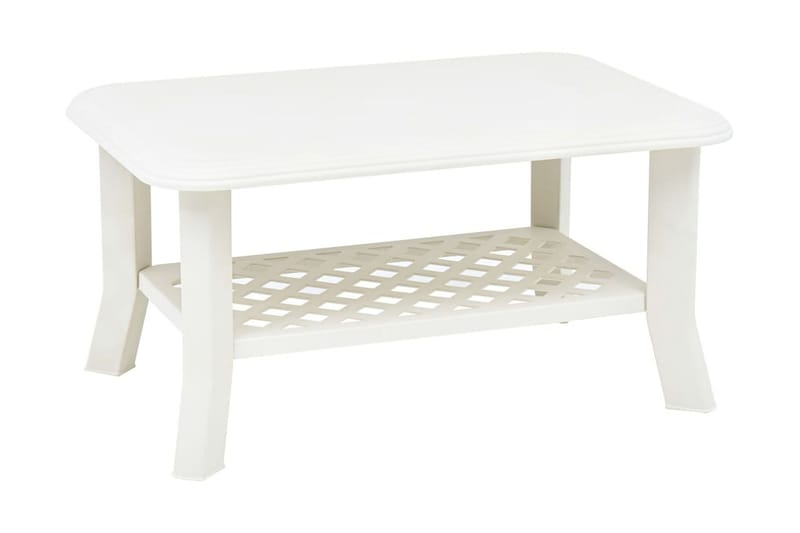 Salongbord hvit 90x60x46 cm plast - Møbler - Bord - Sofabord