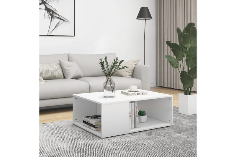 Salongbord hvit 90x67x33 cm sponplate - Hvit - Møbler - Bord - Sofabord