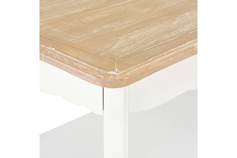 Salongbord hvit og brun 87,5x42x44 cm heltre furu - Hvit - Møbler - Bord - Sofabord