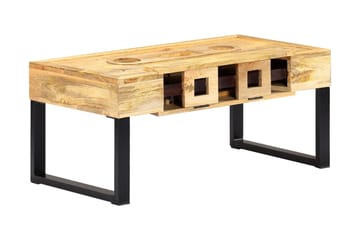 Salongbord kassett-stil 100x52x45 cm heltre mango - Brun - Møbler - Bord - Sofabord