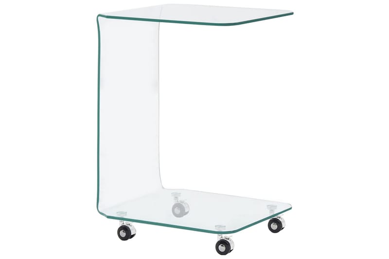 Salongbord klart 45x40x63 cm herdet glass - Gjennomsiktig - Møbler - Bord - Sofabord