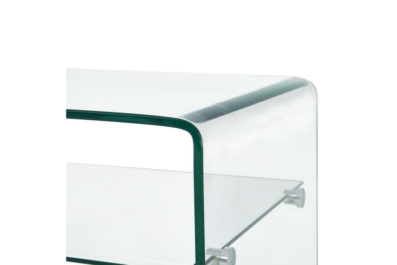 Salongbord klart 98x45x31 cm herdet glass - Gjennomsiktig - Sofabord