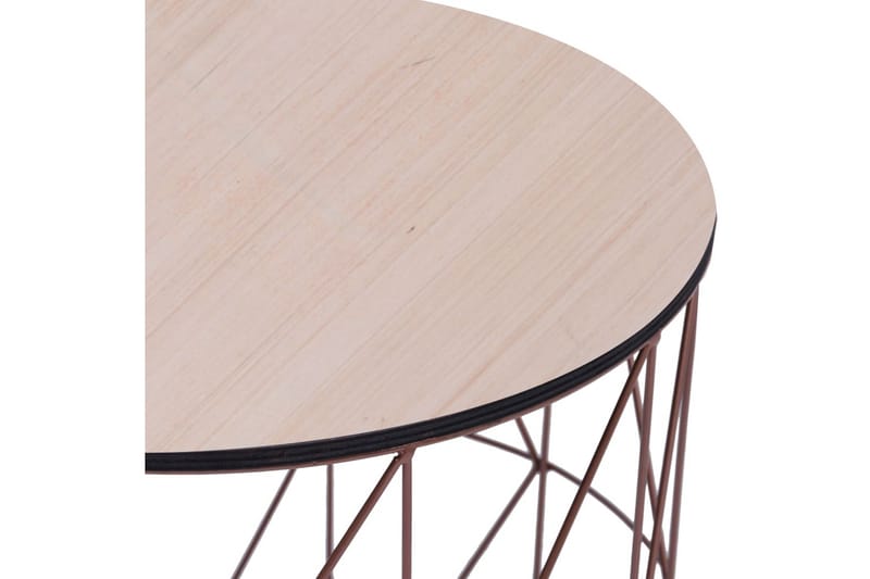 Salongbord kobber Ø 47 cm - Brun - Møbler - Bord - Sofabord
