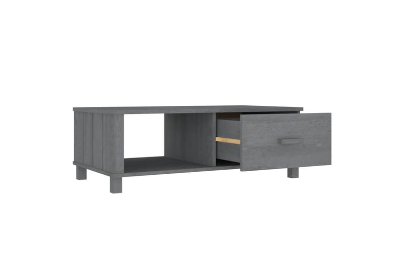 Salongbord mørkegrå 100x55x35 cm heltre furu - Grå - Møbler - Bord - Sofabord