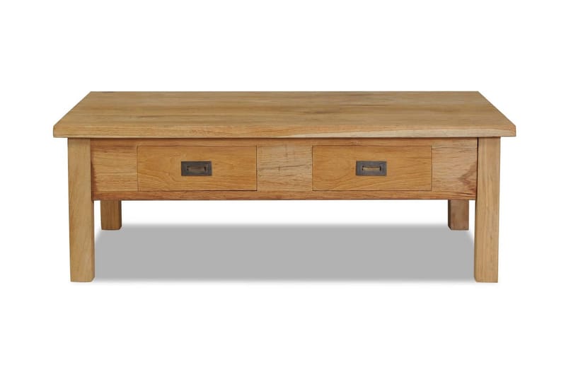 Salongbord massiv teak 100x60x35 cm - Teak - Møbler - Bord - Sofabord
