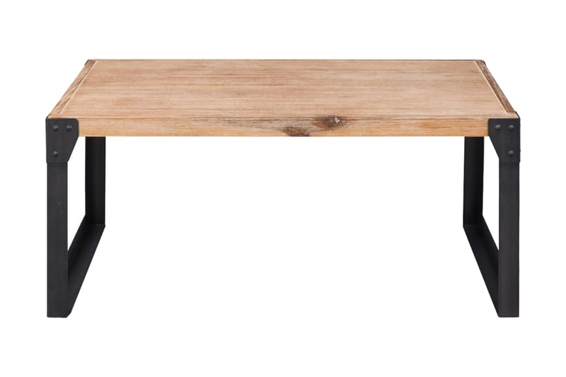 Salongbord massivt akasietre 100x60x45 cm - Akasie/Svart - Møbler - Bord - Sofabord