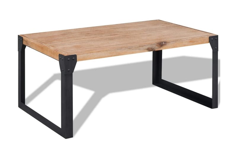 Salongbord massivt akasietre 100x60x45 cm - Akasie/Svart - Møbler - Bord - Sofabord